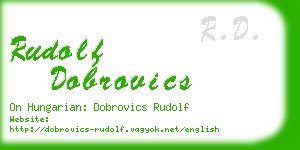 rudolf dobrovics business card